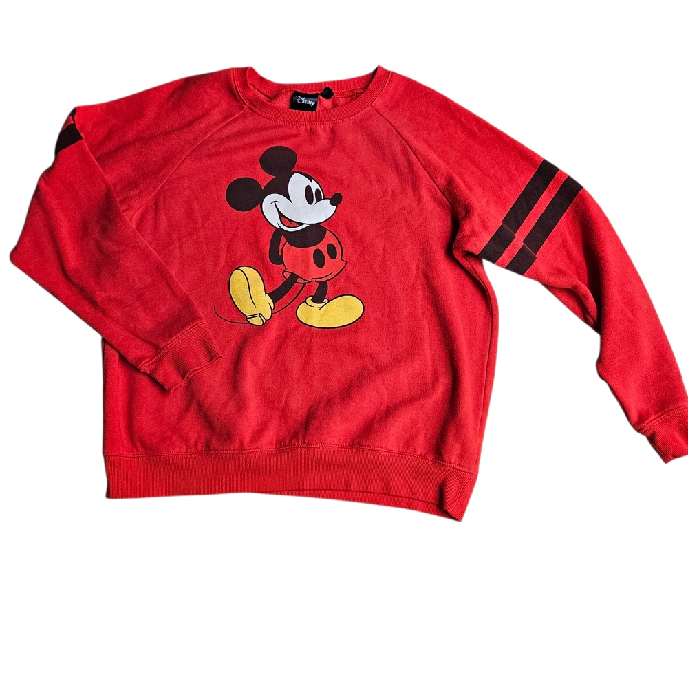 Disney Red Crewneck Sweater with Mickey Mouse